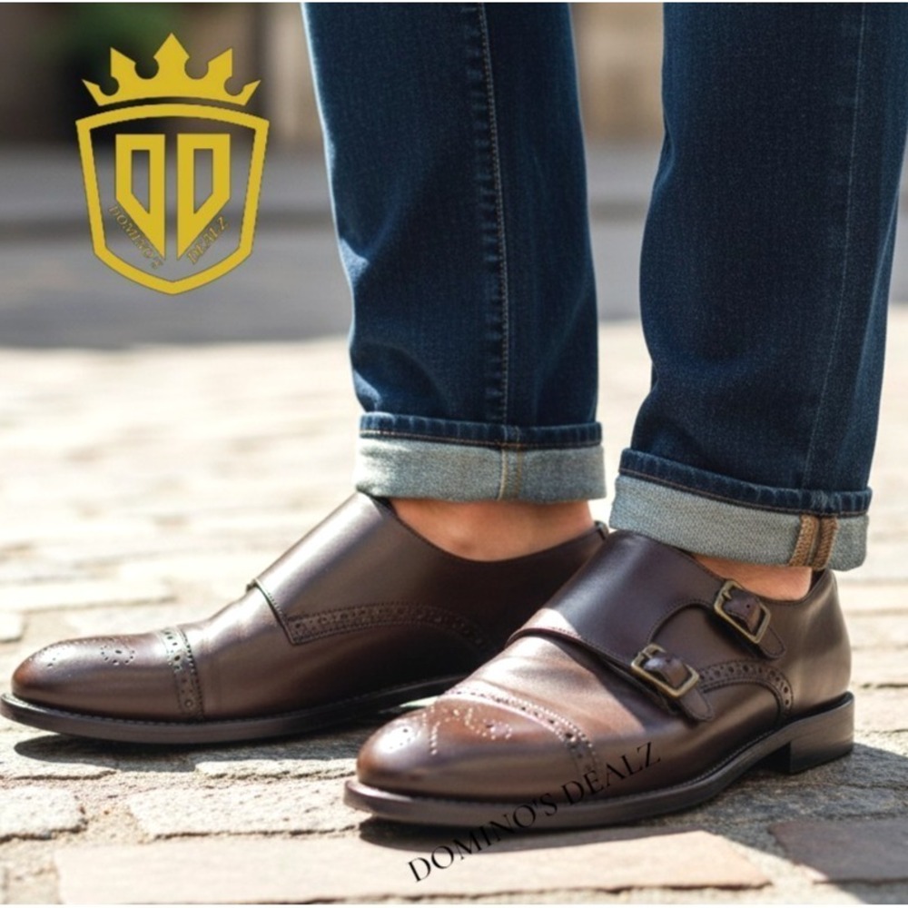 Bruno Magli Alfanzo Double Monk Dress Shoes Grain‎ Leather Italy Men's 11M
